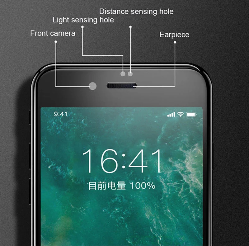 6D защитная пленка из закаленного стекла для iPhone 7 8 Защита экрана Xr Xs Max закаленное