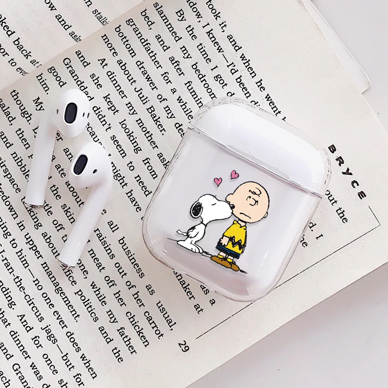 Для Airpods чехол милый для airpods чехол мультяшный защитный жесткий чехол прозрачный беспроводной чехол для наушников чехол s для apple air pod чехол