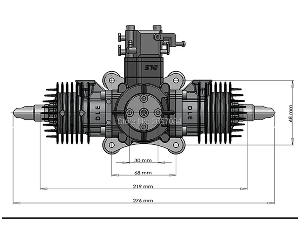 DLE60 60CC ГАЗОВЫЙ двигатель для радиоуправляемого самолета модель с фиксированным