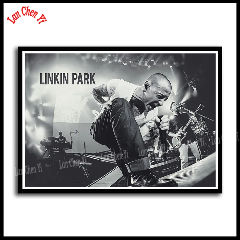 Linkin park Рок-Группа с белым покрытием бумажные плакаты Европейская и американская музыка звезда декоративная живопись кафе бар плакаты