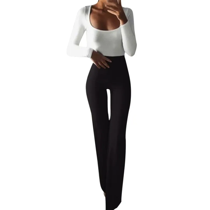Pants Capris Женские модные однотонные эластичные леггинсы брюки с колокольчиками зимние брюки женские брюки Женские панталоны para mujer 4FN - Цвет: Pants Capris
