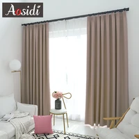 modern blackout curtains for living room bedroom window solid color cloth curtains ready made finished drapes blinds custom made
