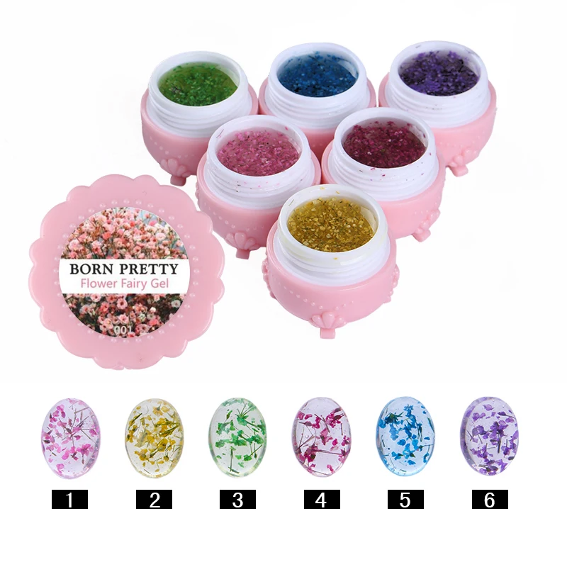 1 коробка BORN PRETTY Flower Феи Гель лак для ногтей 5 г цветочный замочить от маникюра