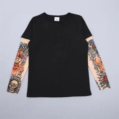 

Children Clothing Boy Tattoo T shirt Summer New Cartoon Long Sleeve Tees Printed T-shirts Kids Tops Baby Brand Vestidos
