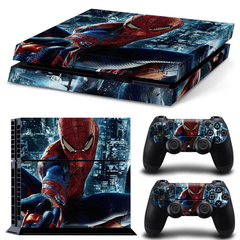 Человек-паук для PS4 виниловая кожа для sony Playstation 4 контроллер консоль крышка наклейка и 2 контроллера геймпад Manttee наклейка - Цвет: 4