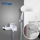 Frap белый смеситель для душа для ванной комнаты, настенный смеситель для душа, смеситель для воды для ванны с краном для раковины F3245 + F1031