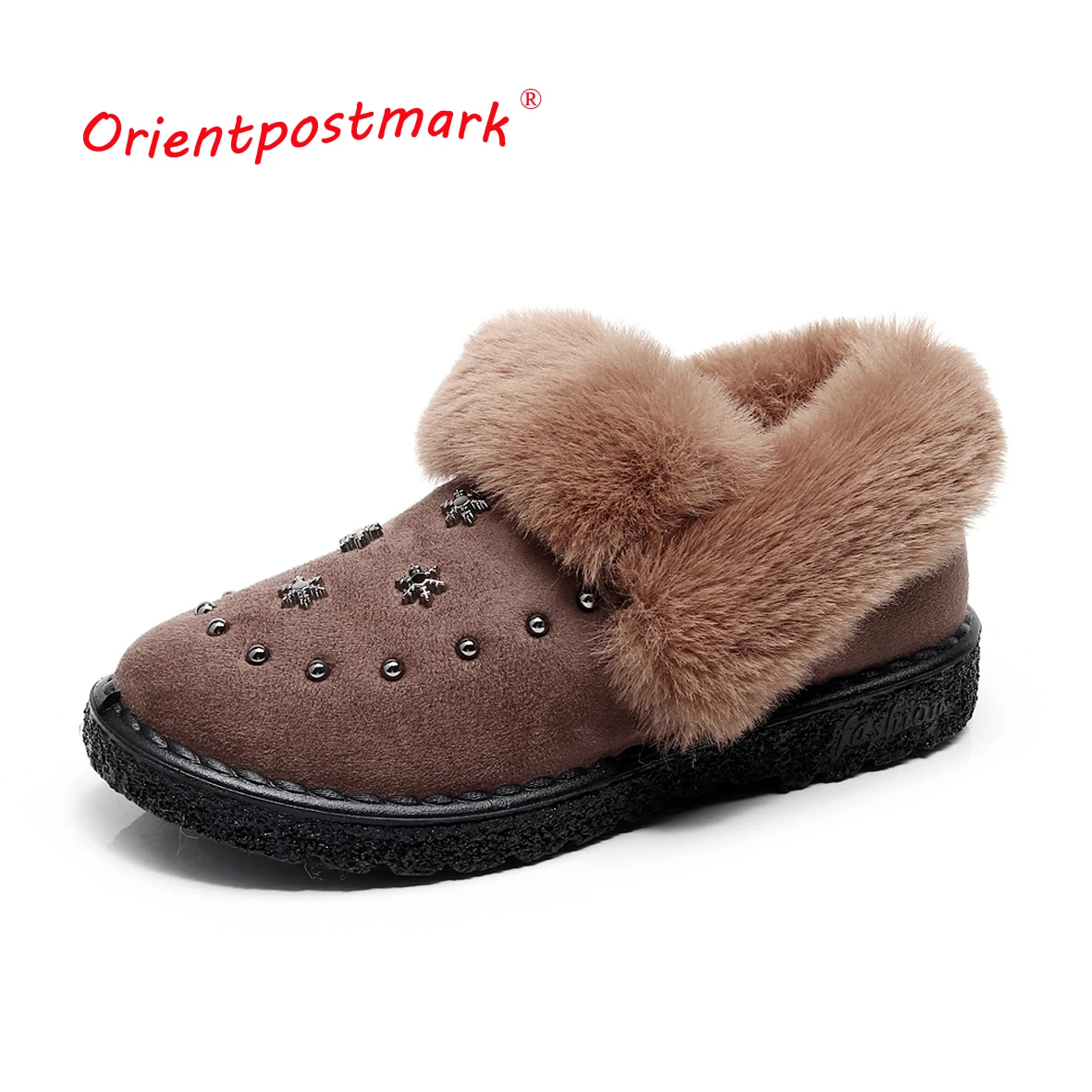 

Snow Suede Ankle Boots Women Flats Winter Warm Winter Short Boots New Suede Boots Women Shoes Fur Plush Suede Shoes Black Brown