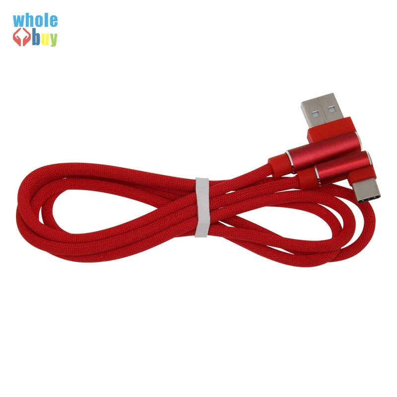 100 шт. 1 м 2 3 боковые локоть тканевый игровой кабель Micro Usb 5 контактов 8 Тип C