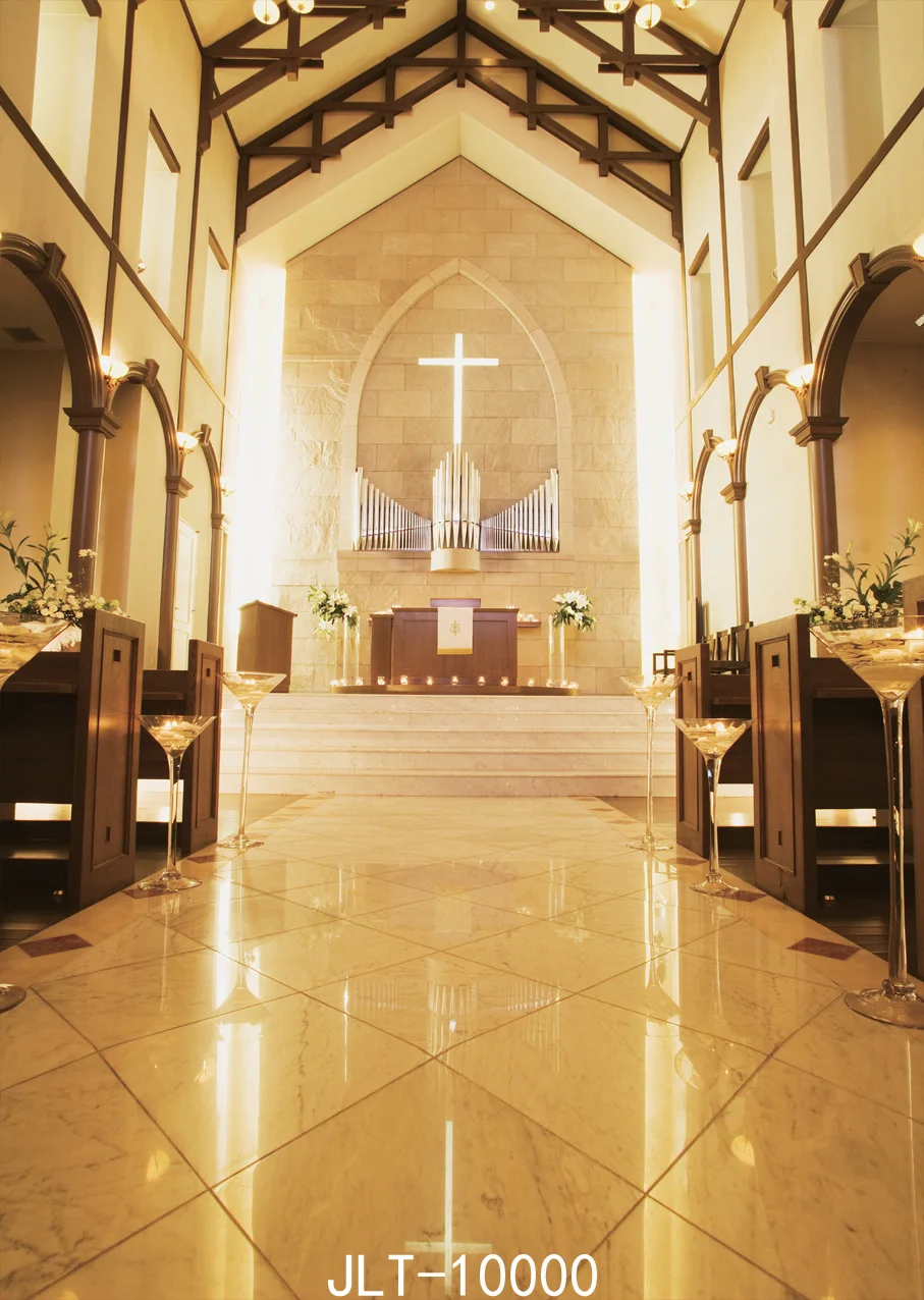 

Фон для фотосъемки с церковью, внутренний свадебный фон для фотосъемки, виниловый тканевый фон на заказ, фотостудия, Фотофон