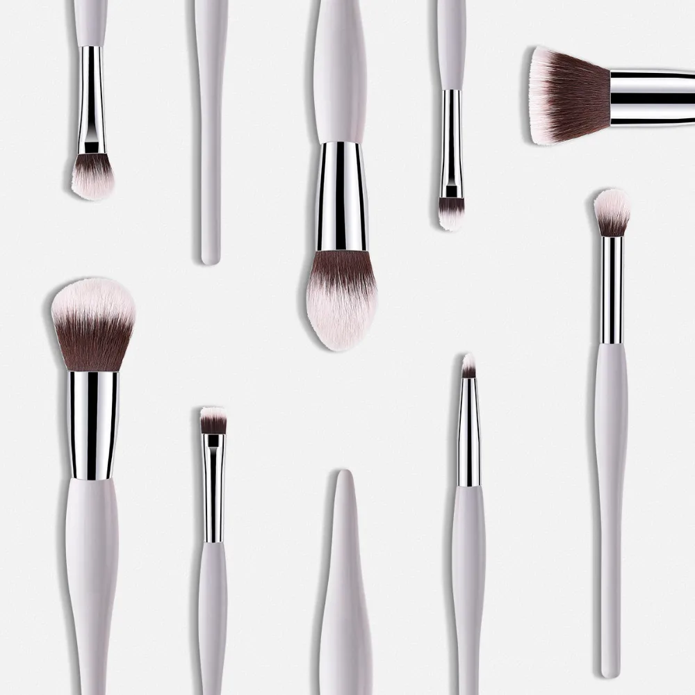 Набор кистей для макияжа с напечатанным логотипом 8 шт. синтетические волосы