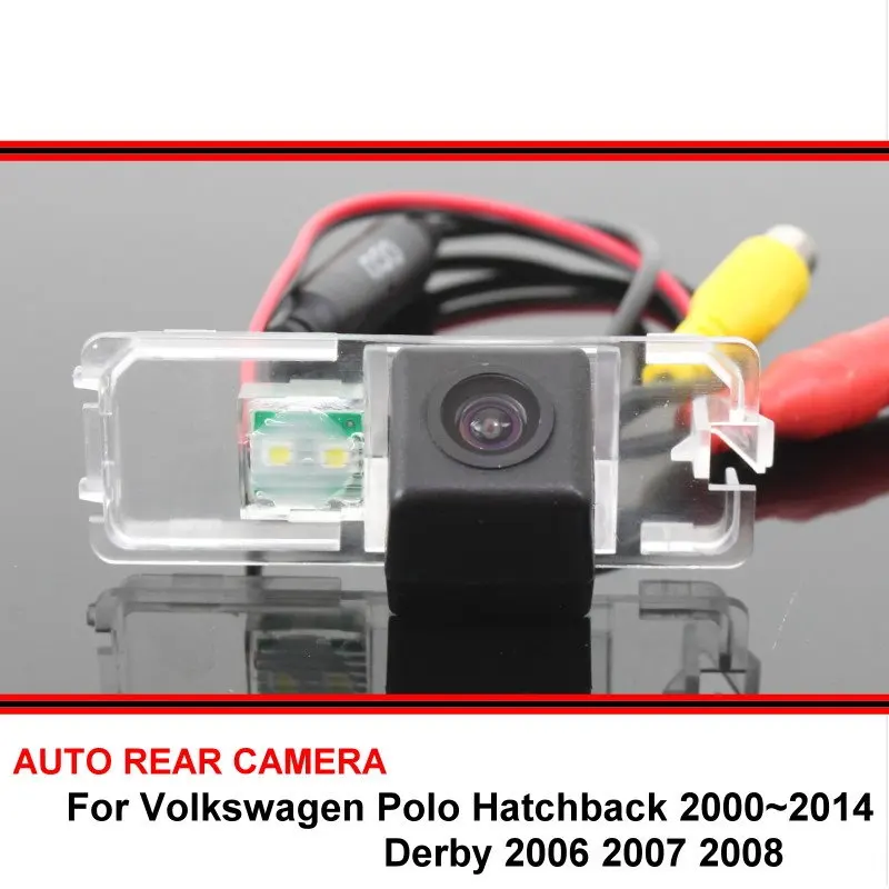 Для Volkswagen VW Polo Hatchback Derby 00-14 HD CCD Автомобильная камера заднего вида