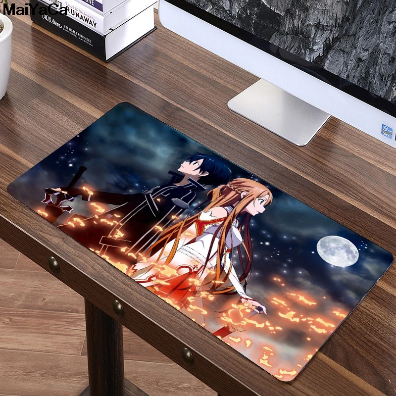 Игровой коврик для мыши MaiYaCa Japan Anime игровой мальчика Indoorsman Sword Art Online Shino Kirito Asuna