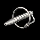 Мужской Катетер уретры из нержавеющей стали с кольцом на член 2 размера, мочевая пробка для пениса, секс-игрушка, игра для взрослых, расширитель для стимуляции уретры A100