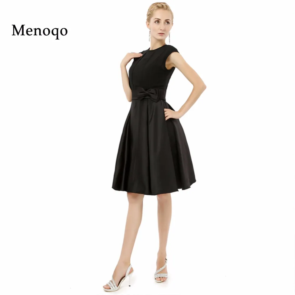 Vestidos madre de la novia/Черное короткое платье длиной до колена новое Настоящее фото