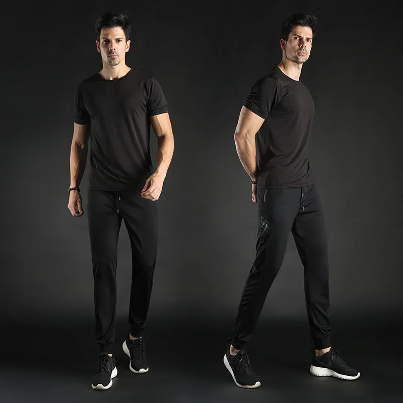 

Mens Pant Solid Color Cotton Casual Slim Fit Trouser Quick Drying Breathable Slip Fabric Reflective Print Fashion Male Pant