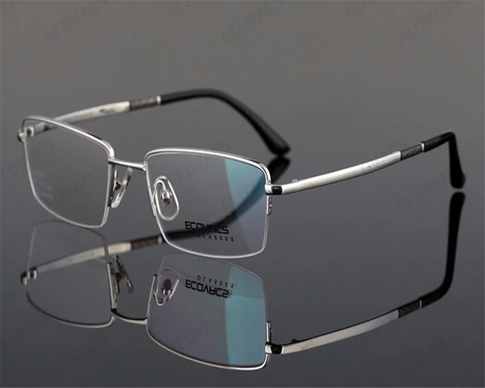 

EYELOOK Brand Design Men Half Rim Titanium Progressive Multi-focal Prescription Lens Gold Presbyopia Reading Eyeglasses ZM81699