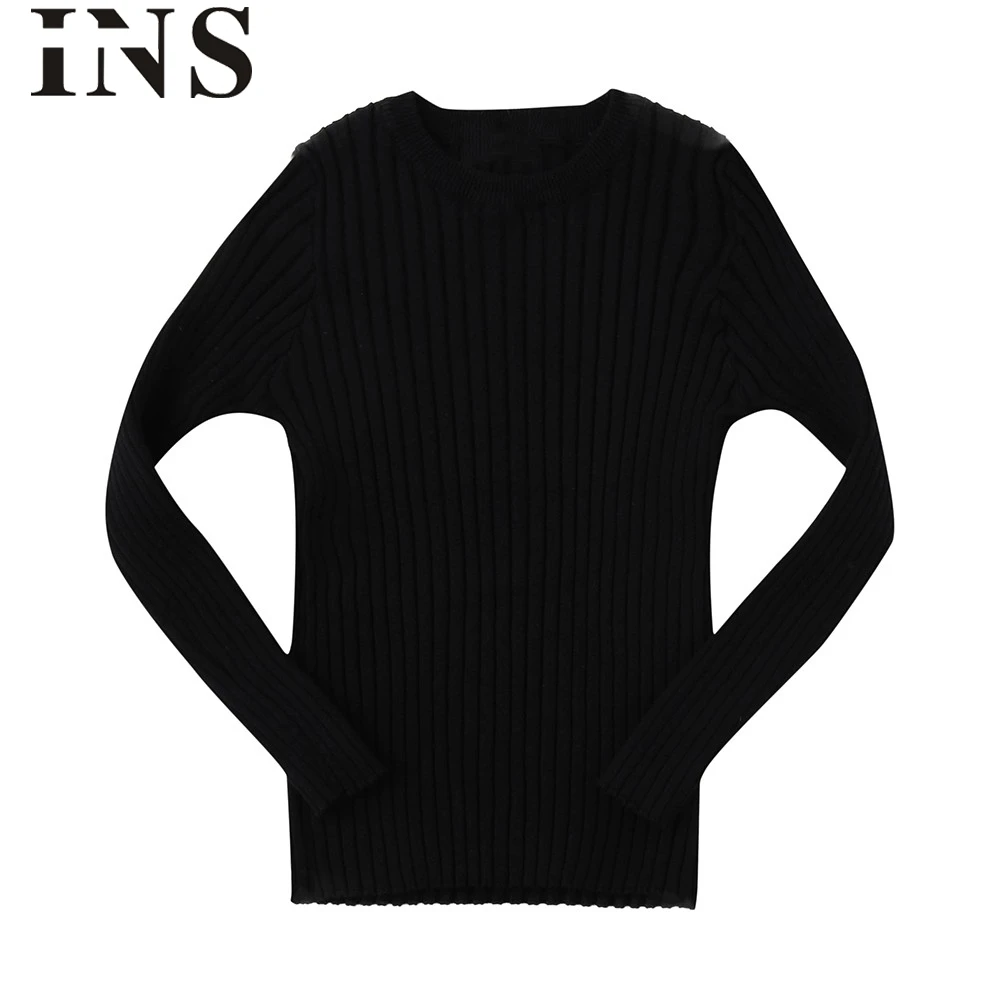 2019 new fashion Boys Girls Baby Kids Ribbed Knit Sweater Soft Warm Children's Pullover for kid L1025 | Детская одежда и обувь