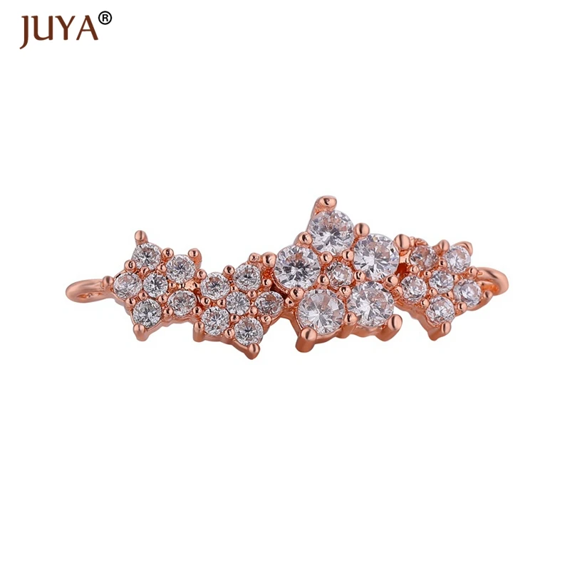 hand made making jewelry accessories micro pave CZ stone stars long connectors for | Украшения и аксессуары