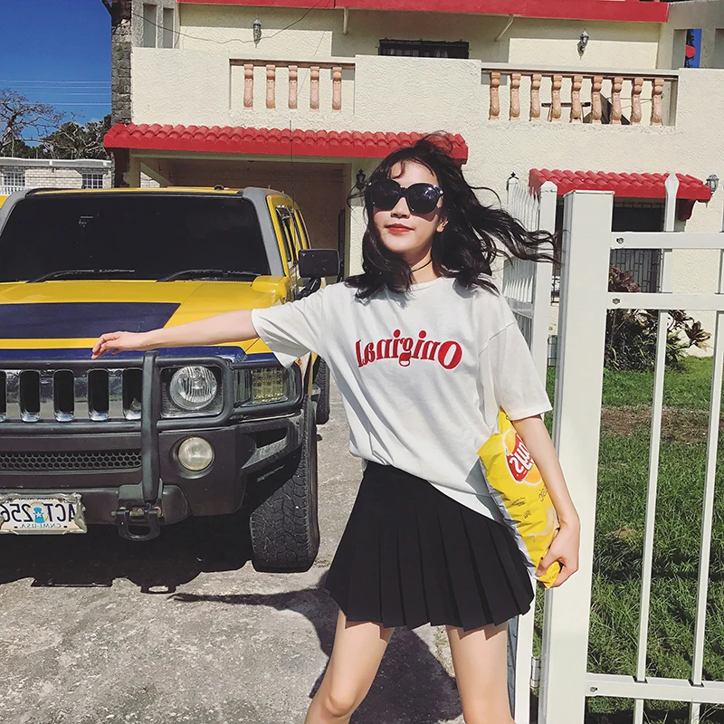 Новинка весны 2019 плиссированные юбки с высокой талией уличная стильная юбка