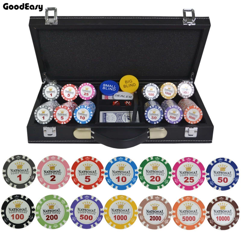 100/200/300/400/500 шт./компл. Золотая Корона покер чип глины Casino Chips в форме фишек Казино