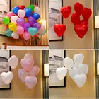 10 шт Красные розовые шары 10 дюймов любовь латексные воздушные шары сердце Свадьба Брак День Рождения Декор надувные гелиевые шары
