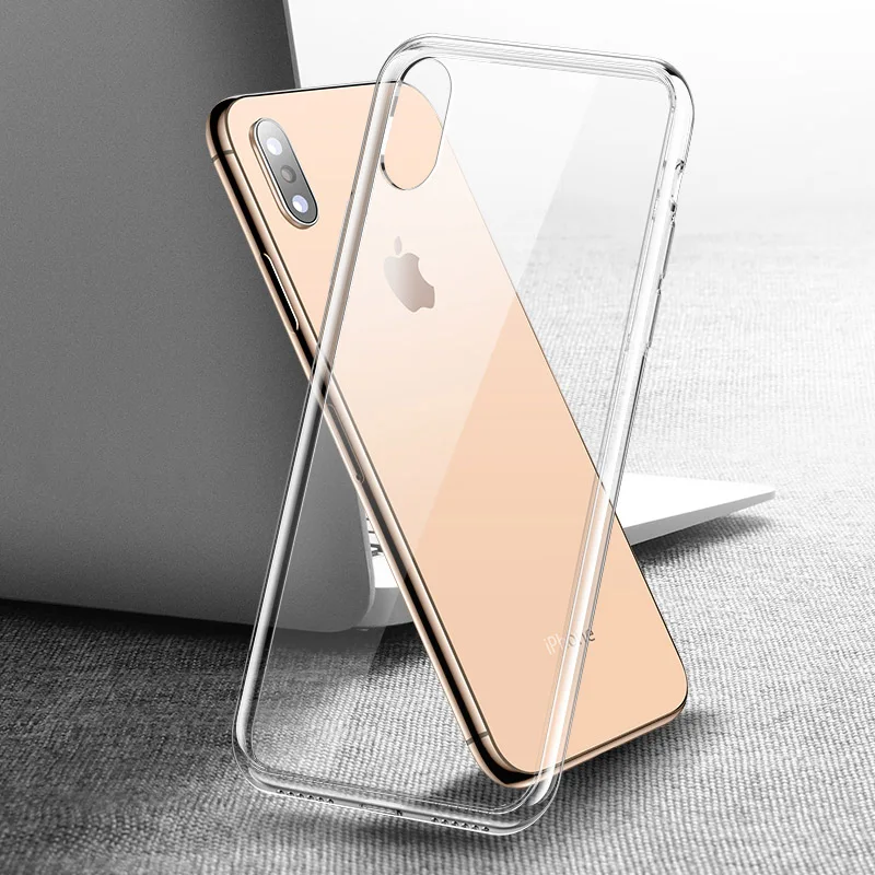 Чехол для телефона Cafele из закаленного стекла для iPhone XS MAX, стекло и края из ТПУ, прозрачный чехол для нового iPhone Xs/Xs Max - Цвет: Clear white