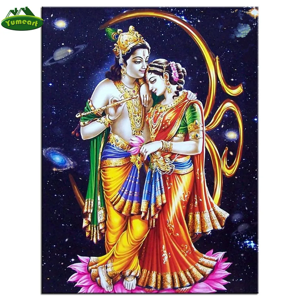 3D Алмазная вышивка сделай сам алмазная живопись Radha Krishna крестиком в виде павлина