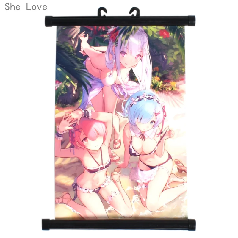 She Love Japan аниме Re Zero Hajimeru Isekai Seikatsu настенная живопись холст плакат Косплей