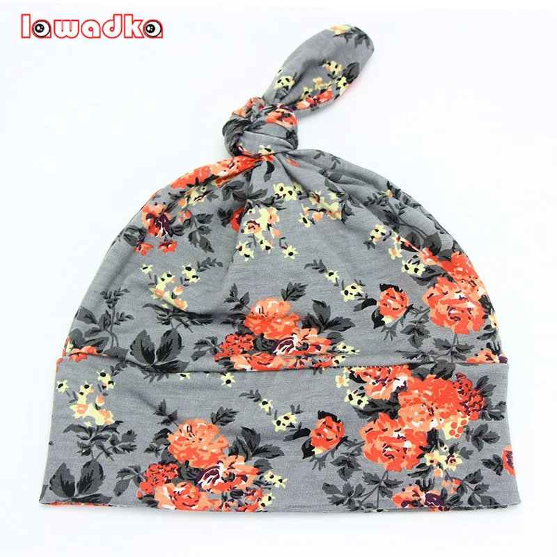 2016 весенне осенние хлопковые детские шапки для девочек и мальчиков с цветочным