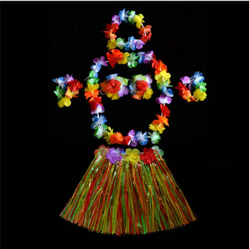 30 см лента на голову с цветочным украшением венок бюстгальтер браслеты юбки хула