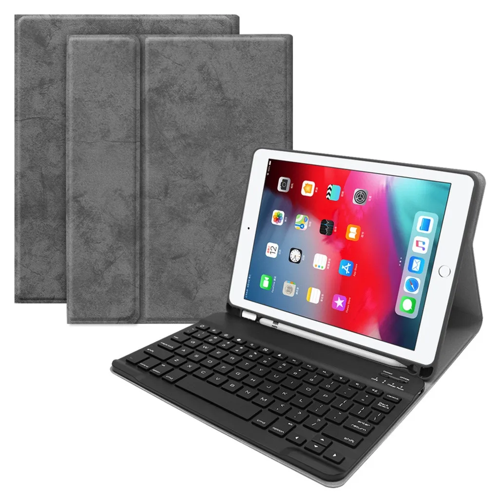 Беспроводная bluetooth клавиатура VOBERRY для iPad Air 10 5 дюйма 2019 со слотом ручки чехол