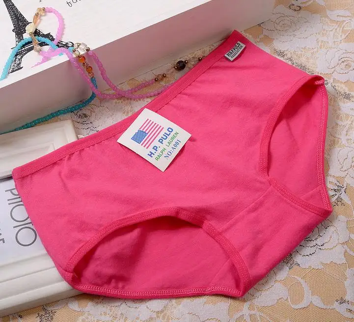 rose red AQ07 новые яркие цвета милые трусы из хлопка Нижнее белье для женщин средняя талия трусы нижнее белье женские XL - Цвет: rose red
