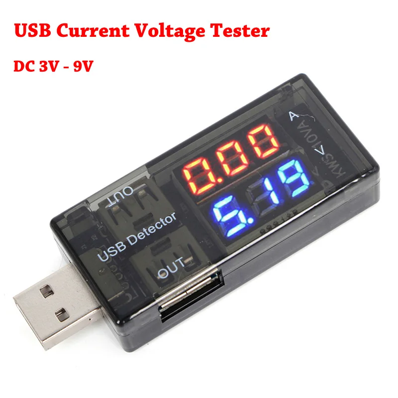 Двухпортовый USB тестер напряжения тока Вольтметр Амперметр детектор с ЖК