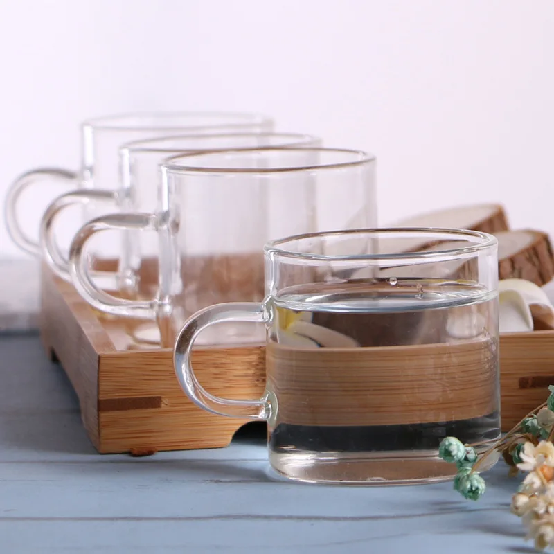 ELETON 6 pcs/set 100ml Double wall glass transparent cup my water bottle Kung Fu tea accessories Drinkware coffee Mug gift | Дом и сад