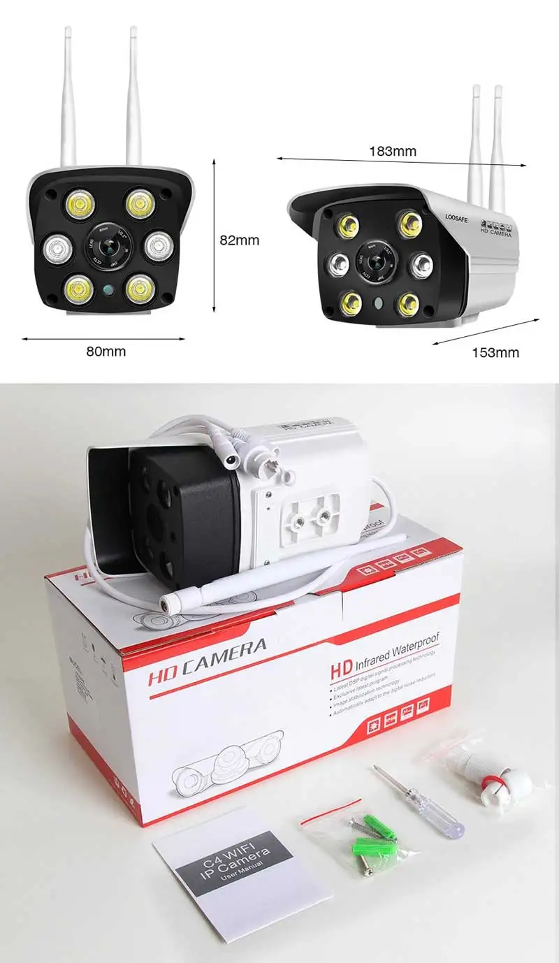Ourdoor ip-камера ONVIF 1080 P Водонепроницаемая Wifi камера видеонаблюдения Система видеонаблюдения полноцветная Запись голоса ночного видения