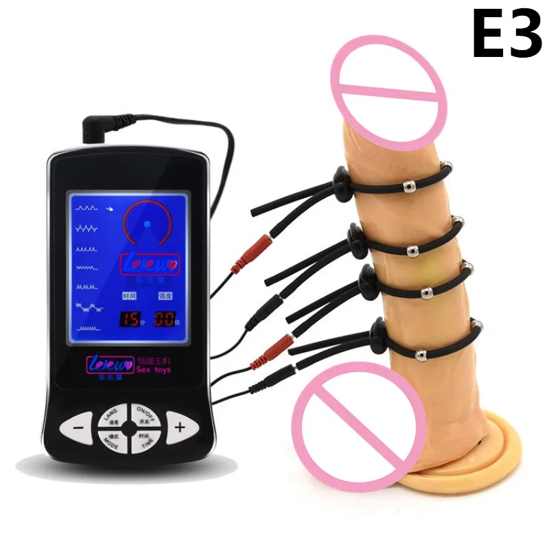 3 машина на выбор Электрический шок 4 черное кольцо для пениса электрошоковая