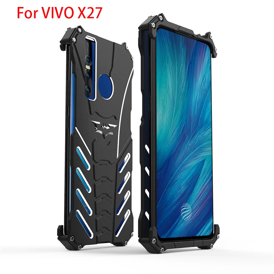 VIVO iQOO Case R-JUST Batman Luxury Aluminium Metal For iQOO/VIVO X27 Phone Cover Coque |