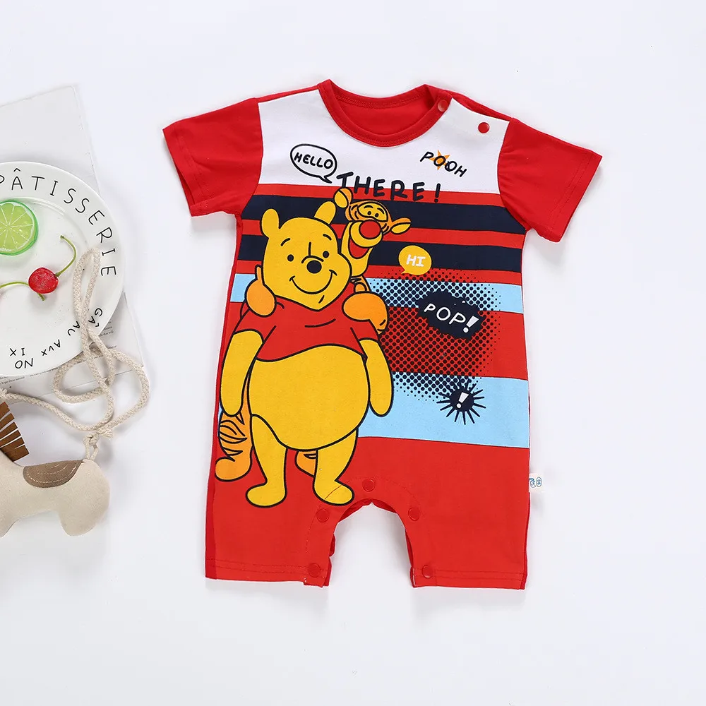 

New Summer Baby Boys Girls Clothes Cotton Short-sleeved European American Print Cartoon Baby Clothing 0-1Y Toddler Jumpsuit