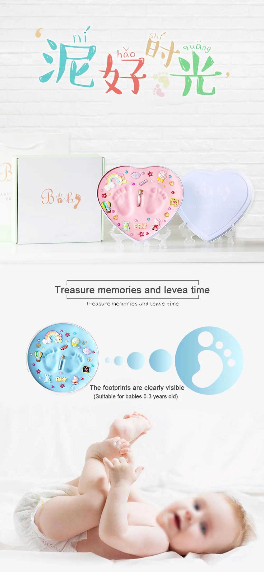 Детская ручная печать отпечатков пальцев производитель отпечаток комплект ребенок ручная печать грязи ноги Печать сувениры детские руки и форма нога сто дней подарок