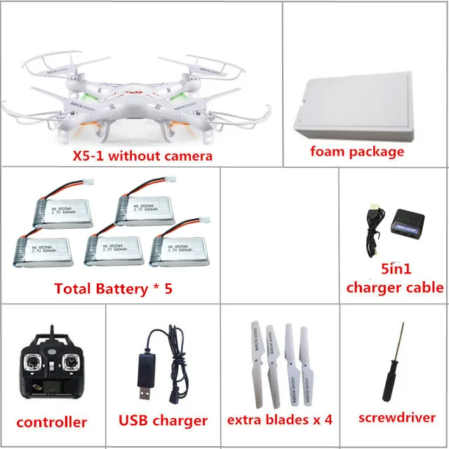X5 5B Foam box Квадрокоптер SYMA X5 Дрон 2,4G 6-осевой или SYMA X5C(обновление версии) RC Дроны с 2.0MP Камера дистанционного Управление вертолет игрушки - Цвет: X5 5B Foam box