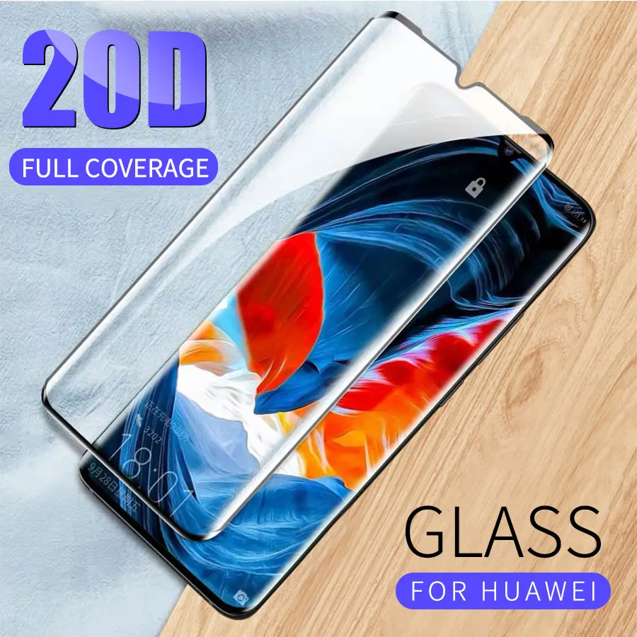 20D изогнутое закаленное стекло для Huawei P30 Pro Защита экрана P20 Lite Mate 20 10 полное