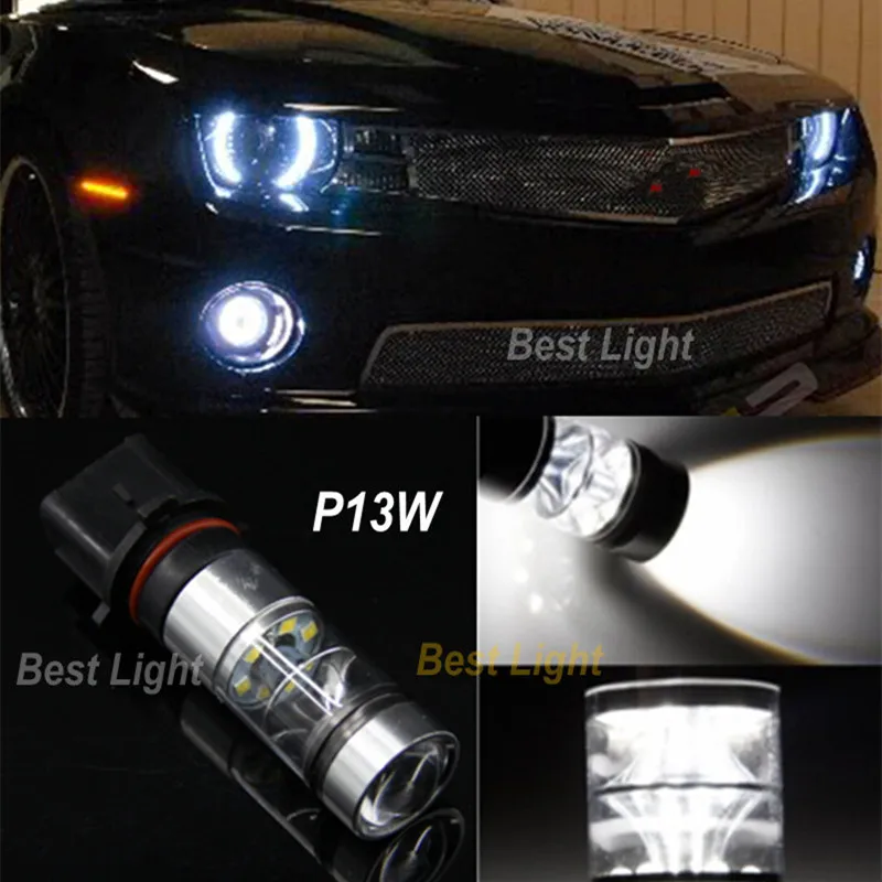 2X 6000K белый высокой мощности P13W светодиодные лампы для Chevy Camaro 2010 2011 2012