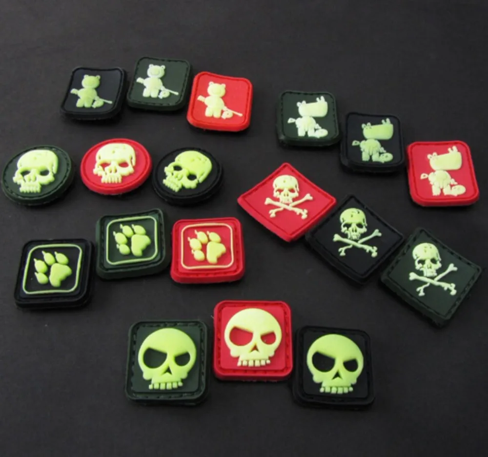 2 шт. маленькая резиновая нашивка TAD Bear Skull 3D ПВХ каркасный крючок Мини Тактический