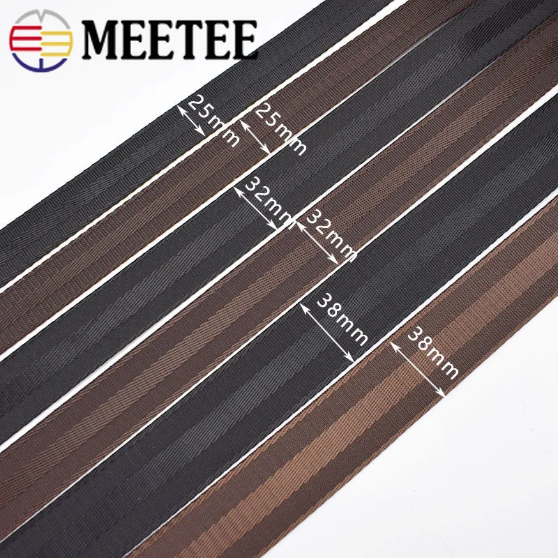 Meetee 5 метров 25-38 мм полиэфирная нейлоновая тесьма DIY безопасный рюкзак для сиденья ПЭТ ремень-лента Привязка смещения ленты