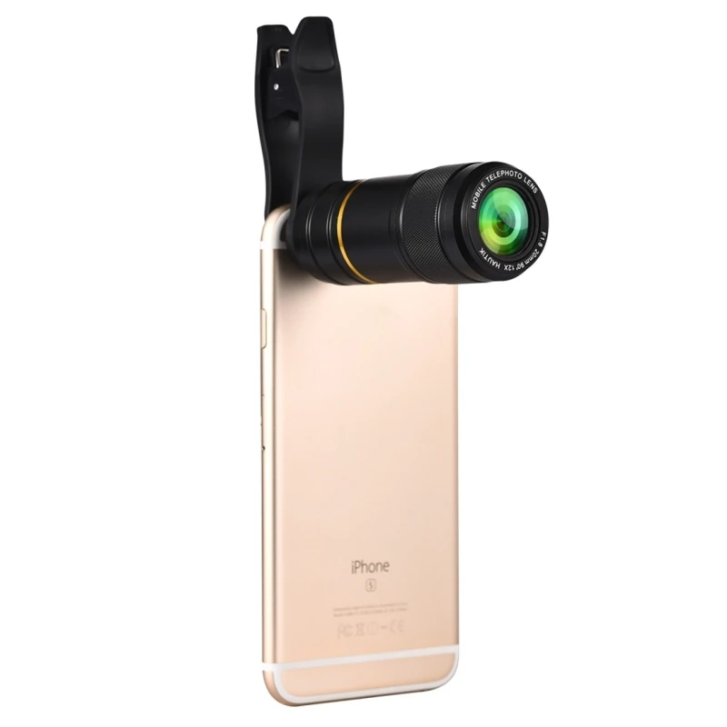 Универсальный зажим для объектива телефона 12x20 мм F1.8 iPhone Samsung iPad Sony HTC смартфонов