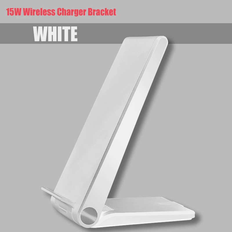 white 15 Вт Qi Беспроводное зарядное устройство док-станция для samsung Galaxy S10 S9 S8 Plus iPhone X Xs Max адаптер 2 катушки Note 8 9 Беспроводная зарядная док-станция - Тип штекера: white