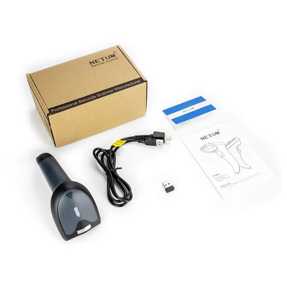 Сканер штрих кода NETUM W8 X Bluetooth 2D/QR PDF417 считыватель (3 в 1 2 4G беспроводной и USB