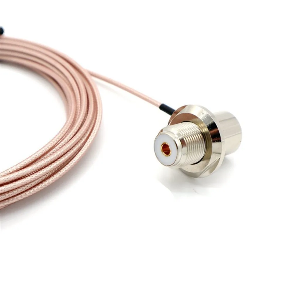 Розовый 5 метров 316 коаксиальный кабель UHF/PL 259 штекер гнездо для QYT YAESU ICOM KENWOOD