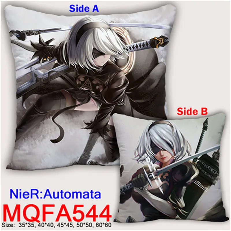 Декоративные подушки под заказ NieR Automatas yorha 2b мягкая двухсторонняя подушка с