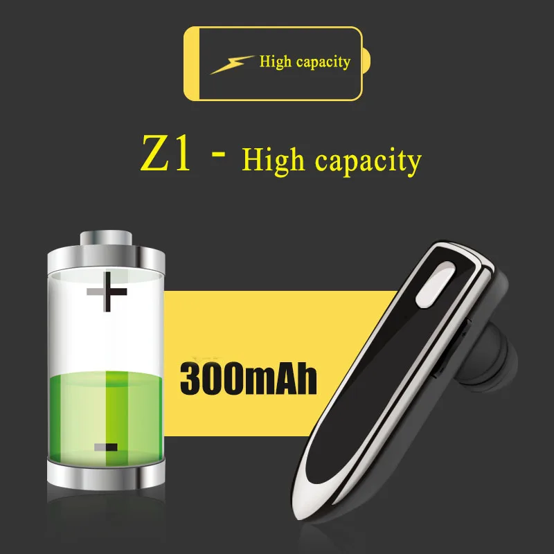 Yulubu 2018 Z1 бизнес мини Bluetooth наушники с микрофоном стерео Handsfree долгое время
